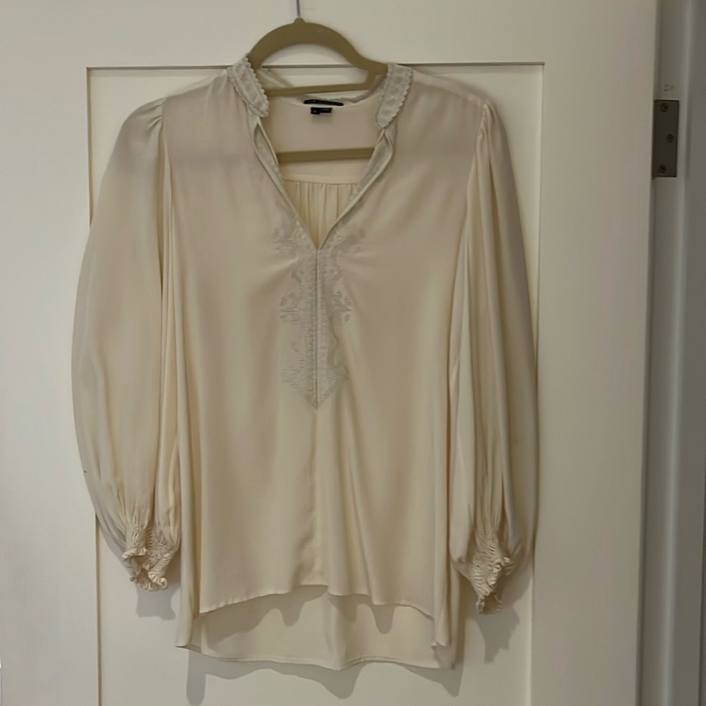 Theory  peasant silk top